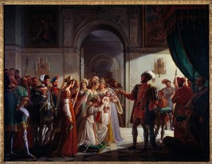 Francisco I (1494-1547) armando caballero a su nieto Francisco II (1544-1560)