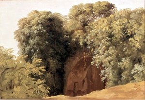 Ruinas de un arco con racimos de hierba de Pierre Henri de Valenciennes