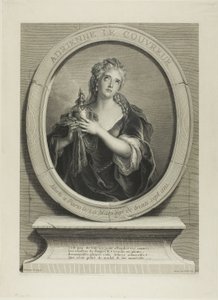 Retrato de Adrienne Le Couvreur de Pierre Imbert Drevet