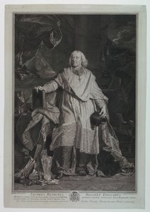 Retrato del Cardenal Jacques Bénigne Bossuet (1627-1704) de Pierre Imbert Drevet