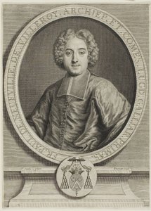 Retrato de François-Paul de Neufville de Villeroy de Pierre Imbert Drevet