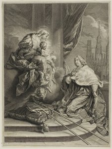 Retrato de Louis de la Vergne de Tressan, conde de Lyon, arzobispo de Ruán de Pierre Imbert Drevet