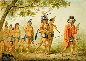 Marcha de una Tribu, c.1839 de Pierre J. Benoit