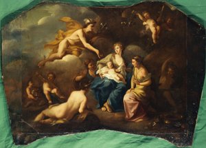El nacimiento de Baco, hacia 1720 (óleo sobre lienzo) de Pierre Jacques Cazes