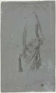 Mujer con chal vista desde atrás de Pierre Jacques Volaire