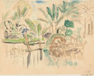Palmeras junto al agua de Pierre Jean Apol