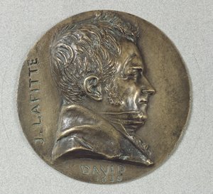 Medallón con un retrato de Jacques Lafitte (1767-1844) 1830 de Pierre Jean David d