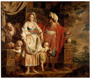 La historia de Abraham (óleo sobre tabla) de Pierre Joseph Verhaghen