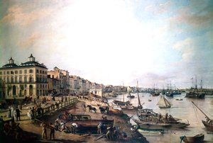 El puerto de Burdeos, Francia, 1804