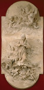 San Luis Gonzaga en Gloria, c.1696 (terracota) de Pierre Legros