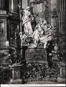El Altar de San Ignacio de Loyola, detalle de la Victoria de la Verdad Católica sobre la Herejía de Pierre Legros