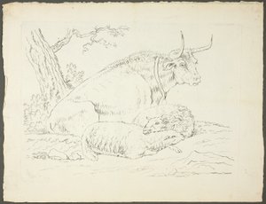 Un toro y dos ovejas de Pierre Lelu