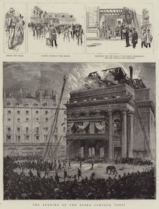 El incendio de la Ópera Cómica, París