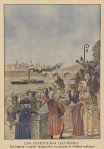 La invención del barco de vapor por el Marqués de Jouffroy d