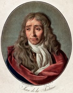 Retrato de Jean de La Fontaine (1621-1695), poeta francés grabado por Pierre Michel Alix (1762-1817) por Ambroise Louis Garnerey (1783-1857) de Pierre Michel Alix