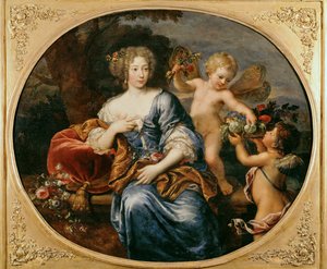 Madame de Montespan, amante de Luis XIV ... (pintura sobre lienzo) de Pierre Mignard