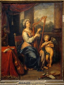 Santa Cecilia cantando las alabanzas del Señor de Pierre Mignard