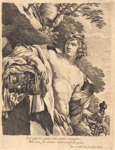 David con la cabeza de Goliat de Pierre Mignard I after Simon Vouet