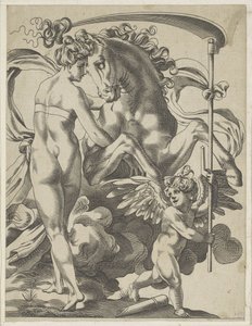 Saturno y la ninfa Philyra de Pierre Milan