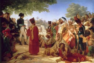 Napoleón Bonaparte perdonando a los rebeldes en El Cairo, 23 de octubre de 1798 de Pierre Narcisse Guerin