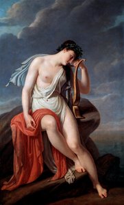 Safo en el acantilado de Lefkada de Pierre Narcisse Guérin Baron