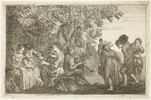 Fiesta en el jardín de Pierre Parrocel