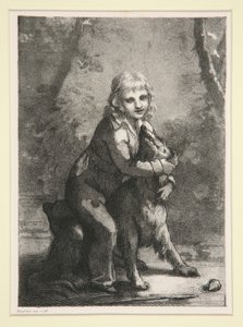Sin título (Niño con perro) de Pierre Paul Prud