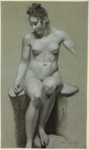 Desnudo femenino sentado de Pierre Paul Prud