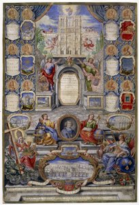 Alegoría de la iglesia de París con motivo de la Revocación del Edicto de Nantes el 18/10/1685 el padre de Jouvency dio un sermón en el colegio de Clermont en diciembre de 1685 en medallón el arzobispo de París, Harlay de Chanvallon quien alentó de Pierre Paul Sevin