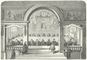 Reunión de la Academia Francesa de Ciencias en el Louvre de Pierre Paul Sevin