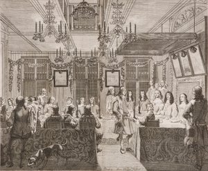 El rey Carlos II cenando con Lucy Walter de Pierre Philippe