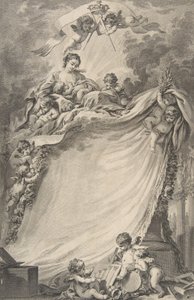 Diploma de los masones de Burdeos, después de François Boucher de Pierre Philippe Choffard