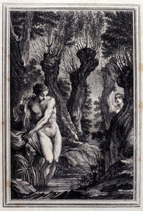 El caso de conciencia. En “Cuentos y nuevas en verso” de Jean La Fontaine. 1776. Ilustración por P.P. Choffard. de Pierre Philippe Choffard