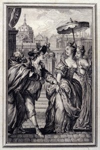 Les Oies du Pere Philippe - en “Cuentos y nuevas en verso” de Jean La Fontaine. 1776. Ilustración de P.P. Choffard