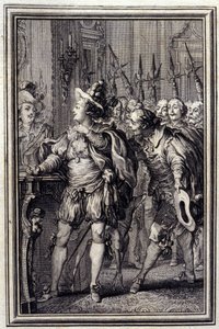 Mona Lisa en “Cuentos y nuevas en verso” por Jean La Fontaine. 1776. Ilustración por P.P. Choffard. de Pierre Philippe Choffard
