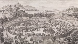La derrota del jefe Uš-Turfan y su ciudad, 1774 de Pierre Philippe Choffard