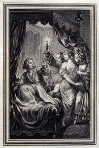 Nunca notamos todo - en Cuentos y nuevas en verso de Jean La Fontaine. 1776. Ilustración de P.P. Choffard de Pierre Philippe Choffard