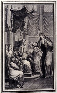 El salterio. En “Cuentos y nuevas en verso” de Jean La Fontaine. 1776. Ilustración por P.P. Choffard. de Pierre Philippe Choffard