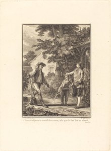 Cada uno respeta el trabajo de los demás, para que el suyo esté seguro de Pierre Philippe Choffard after Jean Michel Moreau