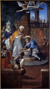 El bautismo de Clodoveo en Reims el 25 de diciembre de 496 de Pierre Puget