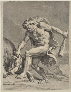 Hércules luchando contra el toro cretense de Pierre Puget