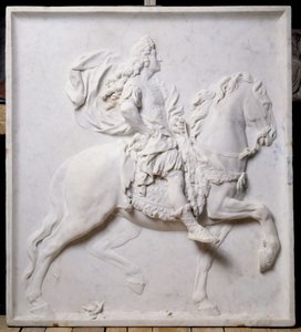 Bajo relieve representando a Luis XIV a caballo de Pierre Puget