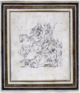 Dibujo preparatorio de Pierre Puget (1620-1694) para “Alejandro y Diógenes” de Pierre Puget