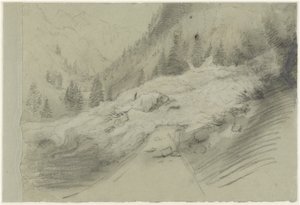 Avalancha en un Paisaje Alpino