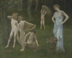 Niños en un huerto, c. 1886-1888