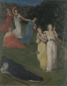 La muerte y la doncella, antes de 1872 de Pierre Puvis de Chavannes