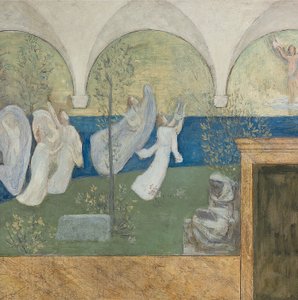 (detalle) Les Muses inspiratrices acclament le Génie, Messager de Lumière, 1895