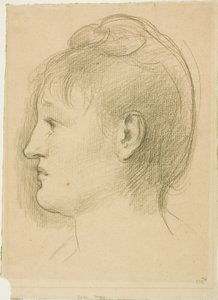 Cabeza de una mujer de Pierre Puvis de Chavannes