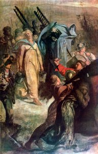 Los bomberos del pueblo (detalle), 1857 de Pierre Puvis de Chavannes