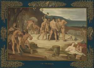 Trabajo, c. 1863 de Pierre Puvis de Chavannes